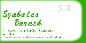 szabolcs barath business card
